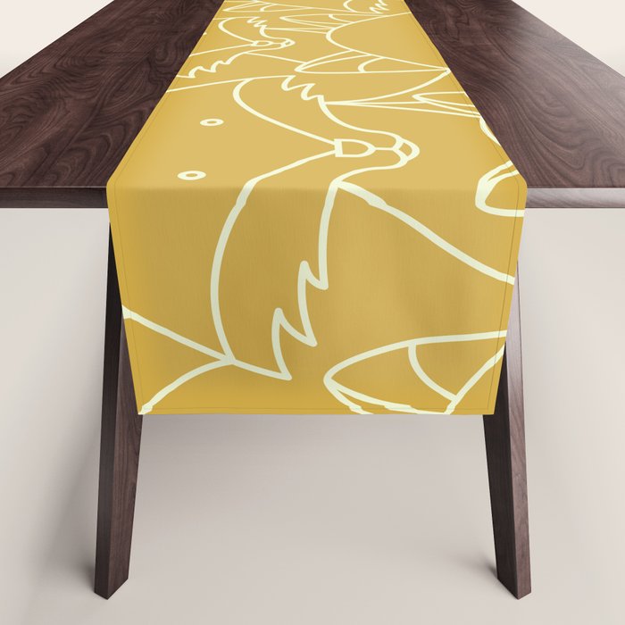 Minimalist Red Fox Table Runner Gallery Image 1