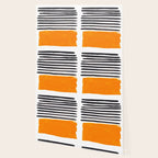 Minimalist Mid Century Mango Shade Black Lines Sunset Landscape Fun Wallpaper Gallery Image 2