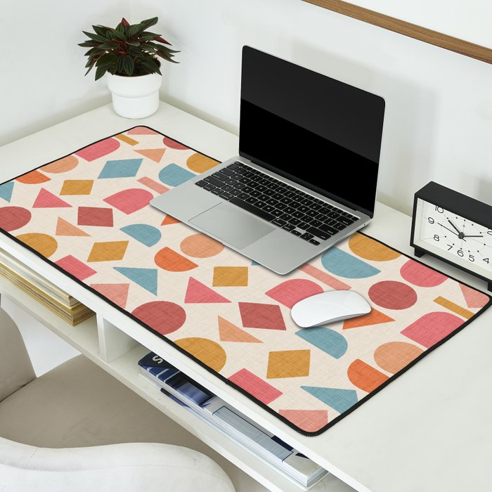 Geo Mod Shapes - Light Desk Mat Gallery Image 2