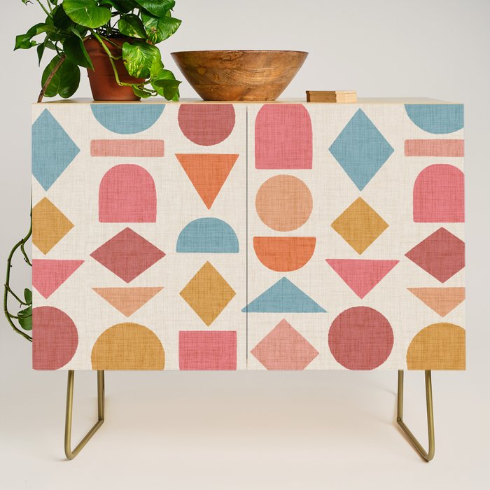 Geo Mod Shapes - Light Credenza Gallery Image 1