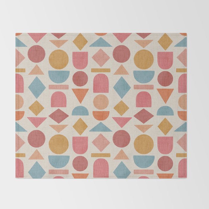 Geo Mod Shapes - Light Throw Blanket Gallery Image 2