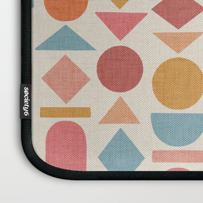 Geo Mod Shapes - Light Laptop Sleeve Gallery Image 3