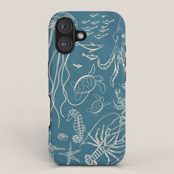 Minimal Sea Life 3 iPhone Case Gallery Image 1