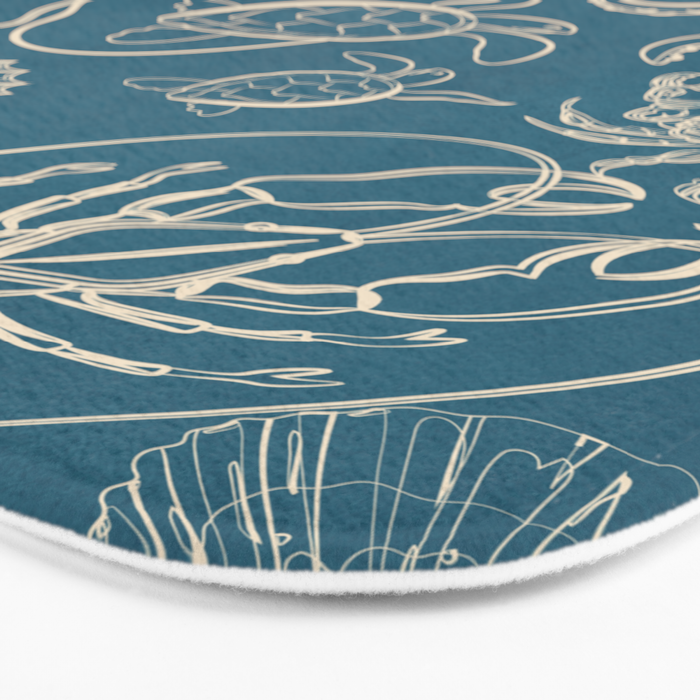 Minimal Sea Life 3 Bath Mat Gallery Image 3
