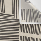 Abstract Digital Linocut Beige Black Art Wall Tapestry Gallery Image 3