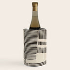 Abstract Digital Linocut Beige Black Art Wine Chiller Gallery Image 3
