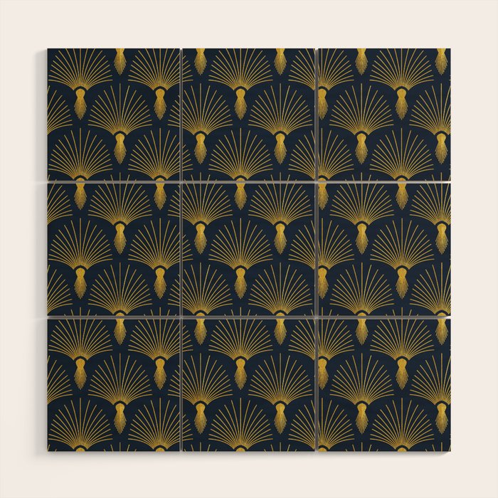 Beautiful Art Deco Pattern Wood Wall Art Gallery Image 1