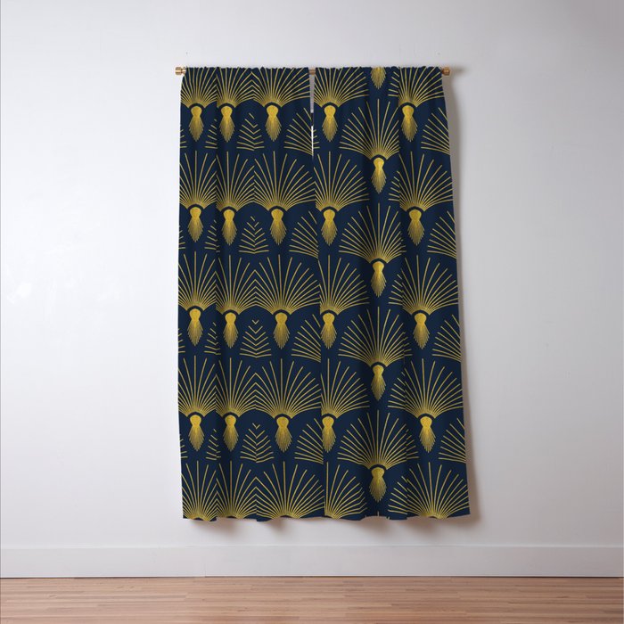 Beautiful Art Deco Pattern Window Curtain Gallery Image 3