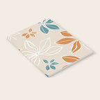 Modern, Minimal, Floral, Orange and Teal Notebook Gallery Image 2