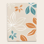 Modern, Minimal, Floral, Orange and Teal Notebook Gallery Image 4
