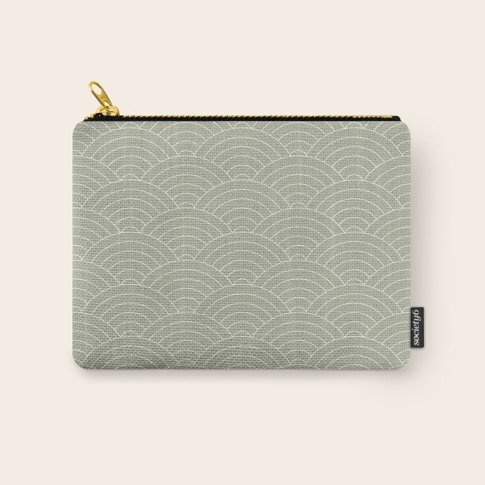 Waves (Linen Sage) Carry All Pouch Gallery Image 1
