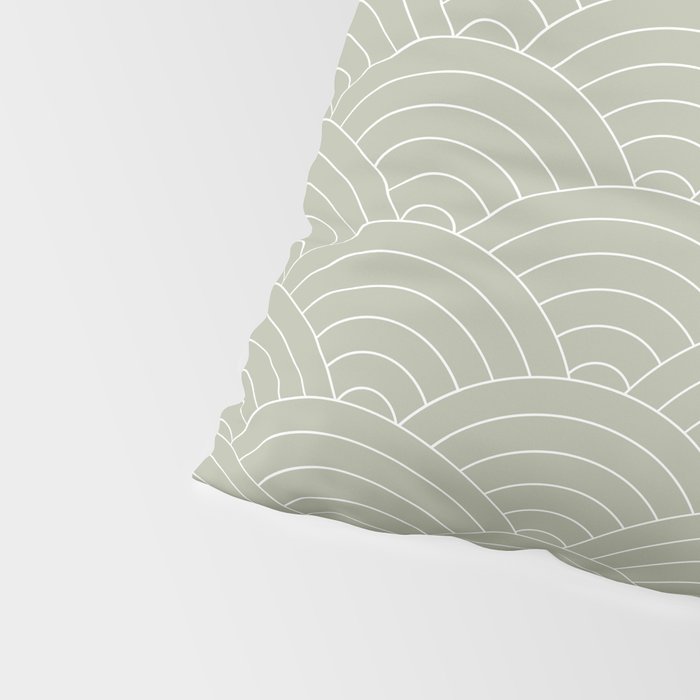 Waves (Linen Sage) Pillow Sham Gallery Image 4