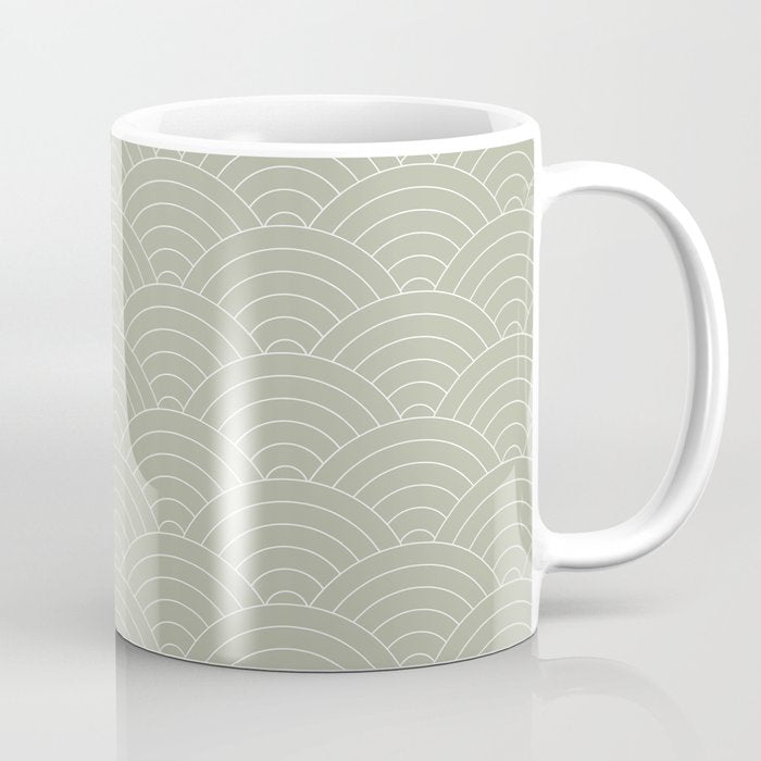 Waves (Linen Sage) Coffee Mug Gallery Image 1