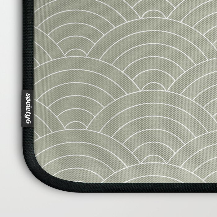 Waves (Linen Sage) Laptop Sleeve Gallery Image 3
