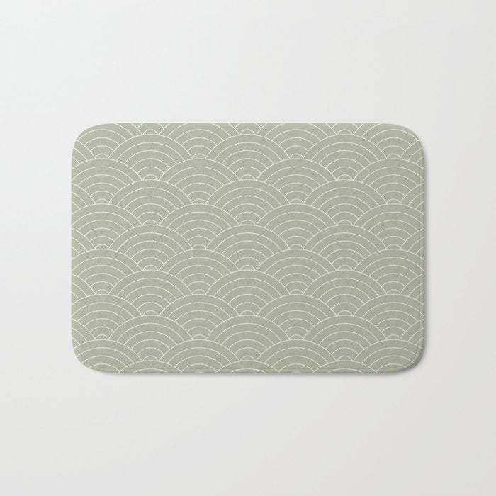 Waves (Linen Sage) Bath Mat Gallery Image 1