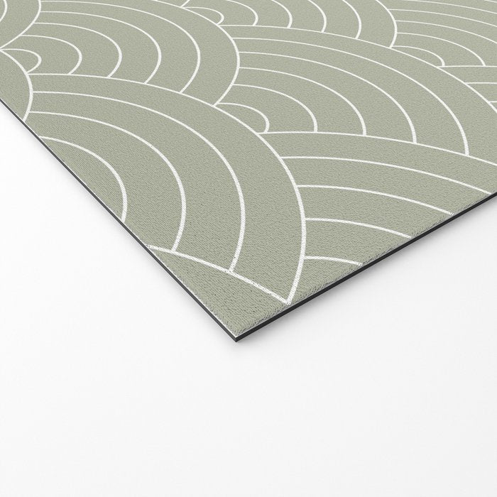 Waves (Linen Sage) Welcome Mat Gallery Image 2