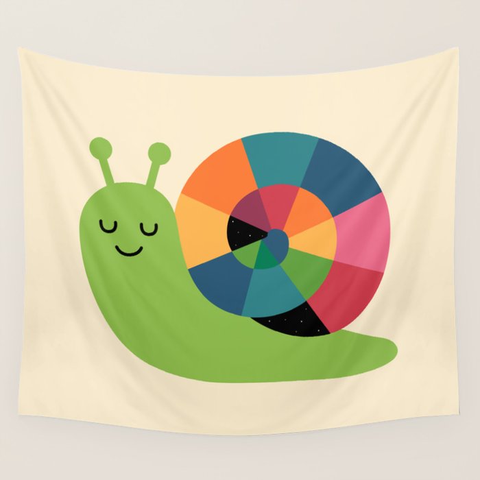 Snail Vibes Wall Tapestry Gallery Image 4
