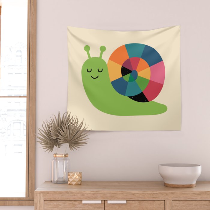 Snail Vibes Wall Tapestry Gallery Image 2