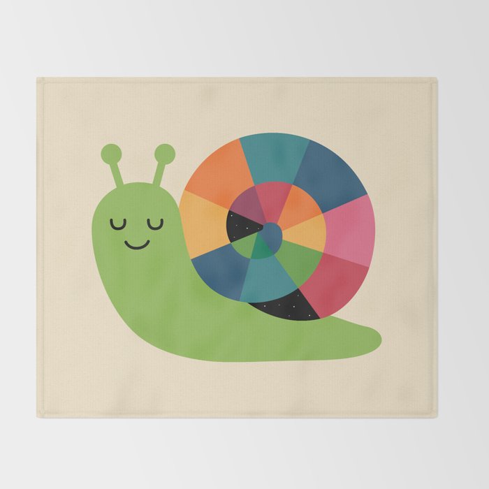 Snail Vibes Throw Blanket Gallery Image 2