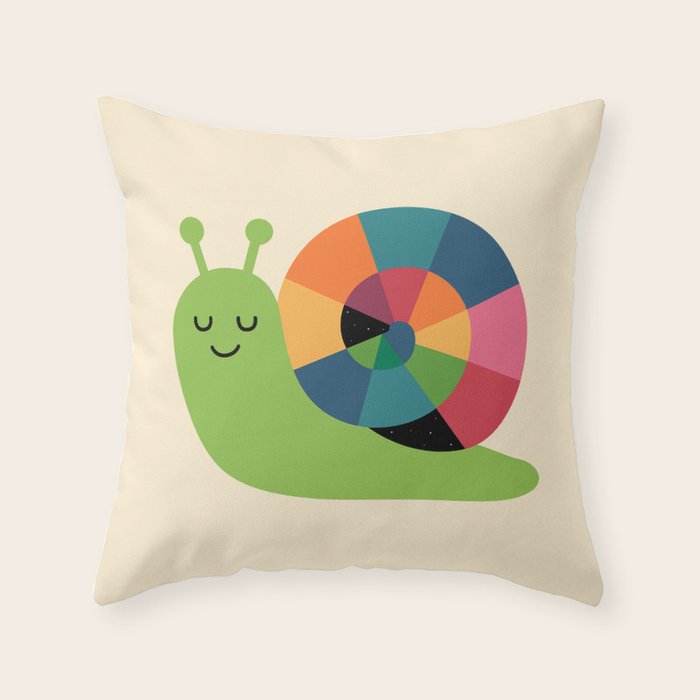 Snail Vibes Throw Pillow Gallery Image 6
