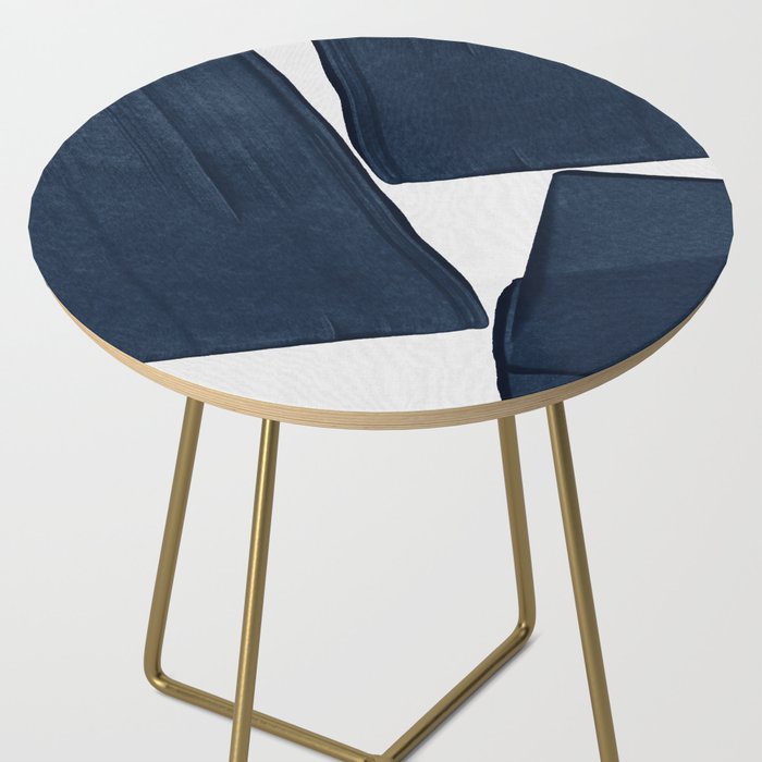Minimalist Painting Blue III, Mid Century Modern Side Table Gallery Image 2