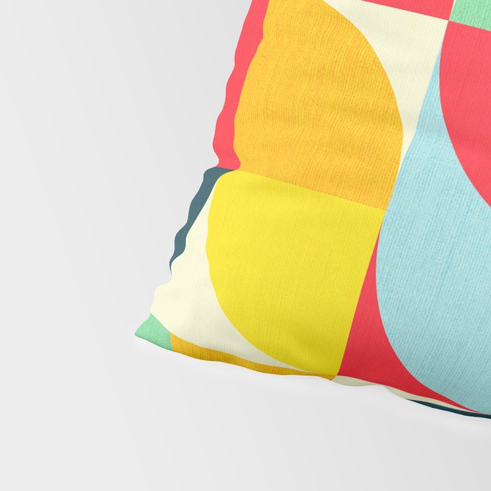 Mid Century Bauhaus Geometric Pattern Pillow Sham Gallery Image 4