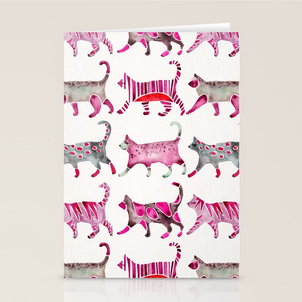 Cat Collection - Magenta Palette Stationery Card Gallery Image 1