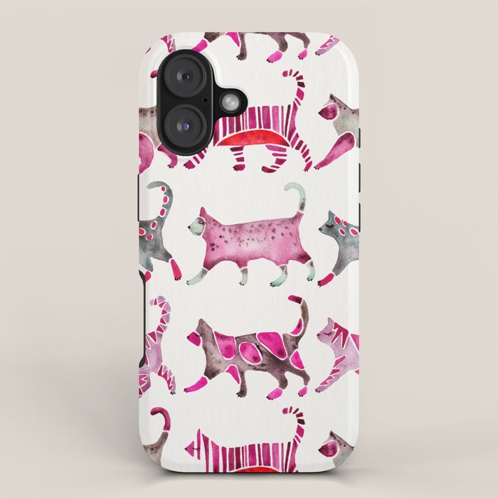 Cat Collection - Magenta Palette iPhone Case Gallery Image 1