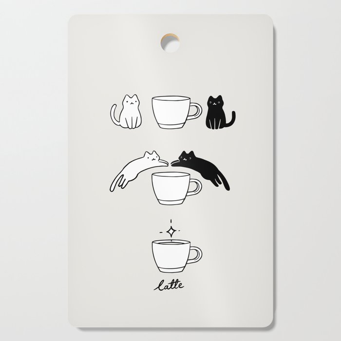 Coffee Cat 2: Catte Cutting Board Gallery Image 1