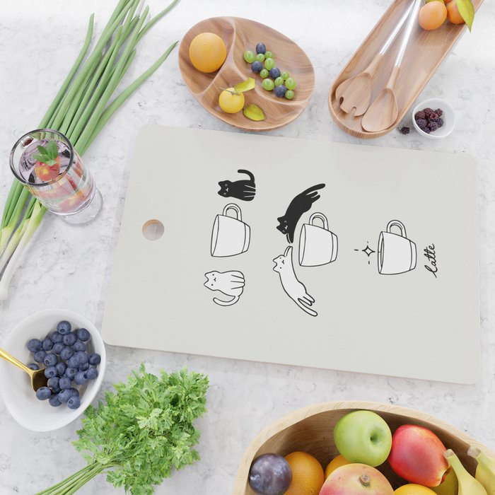 Coffee Cat 2: Catte Cutting Board Gallery Image 2