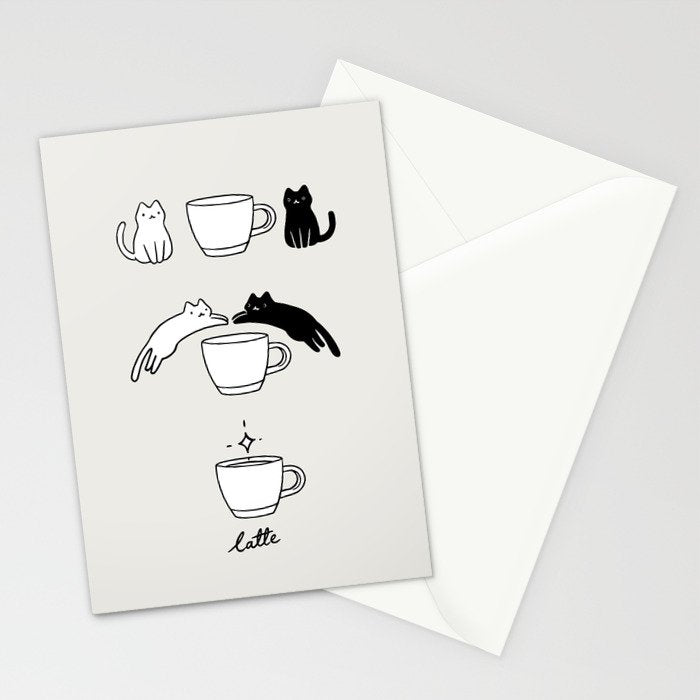 Coffee Cat 2: Catte Stationery Card Gallery Image 2