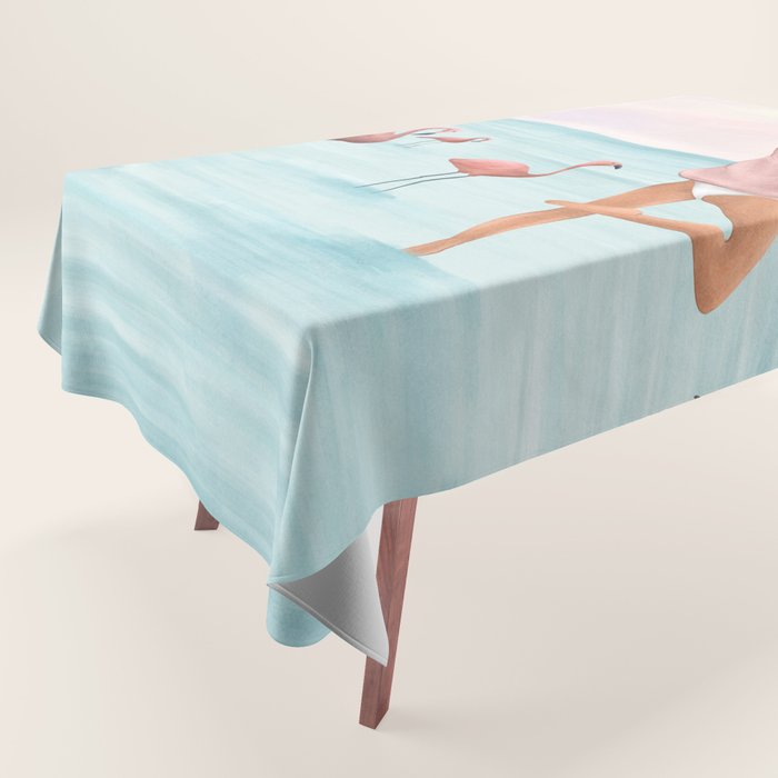 Big Flamingo Tablecloth Gallery Image 1