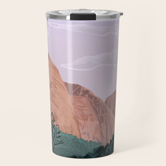 Zion National Park, Utah, USA Illustrated National Parks Travel Mug Gallery Image 1