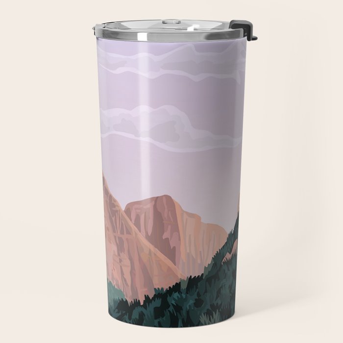 Zion National Park, Utah, USA Illustrated National Parks Travel Mug Gallery Image 2