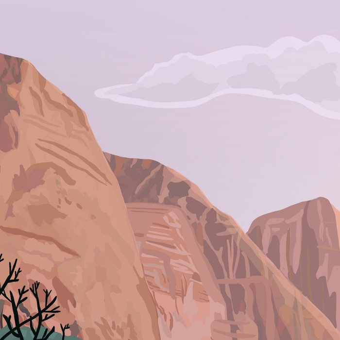 Zion National Park, Utah, USA Illustrated National Parks Coffee Mug Gallery Image 2