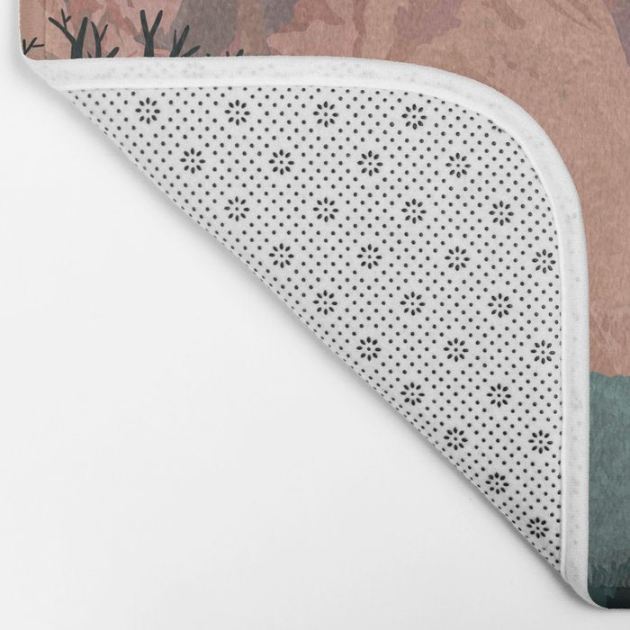 Zion National Park, Utah, USA Illustrated National Parks Bath Mat Gallery Image 2