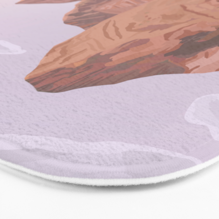 Zion National Park, Utah, USA Illustrated National Parks Bath Mat Gallery Image 3