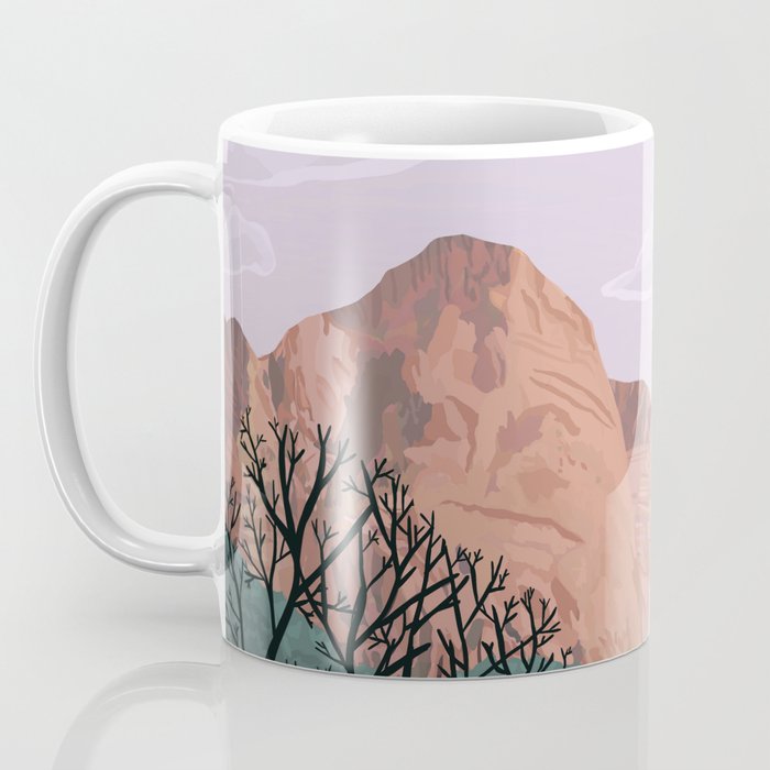 Zion National Park, Utah, USA Illustrated National Parks Coffee Mug Gallery Image 3