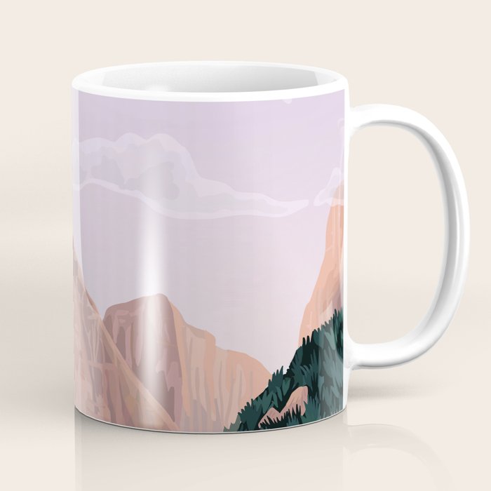 Zion National Park, Utah, USA Illustrated National Parks Coffee Mug Gallery Image 1