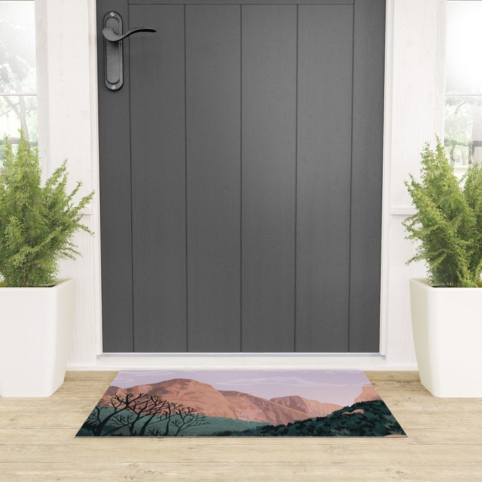Zion National Park, Utah, USA Illustrated National Parks Welcome Mat Gallery Image 3