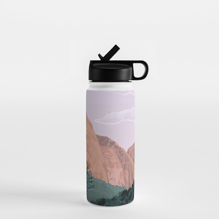 Zion National Park, Utah, USA Illustrated National Parks Water Bottle Gallery Image 1