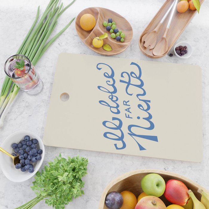 Il dolce far niente Italian - The sweetness of doing nothing Hand Lettering Cutting Board Gallery Image 2
