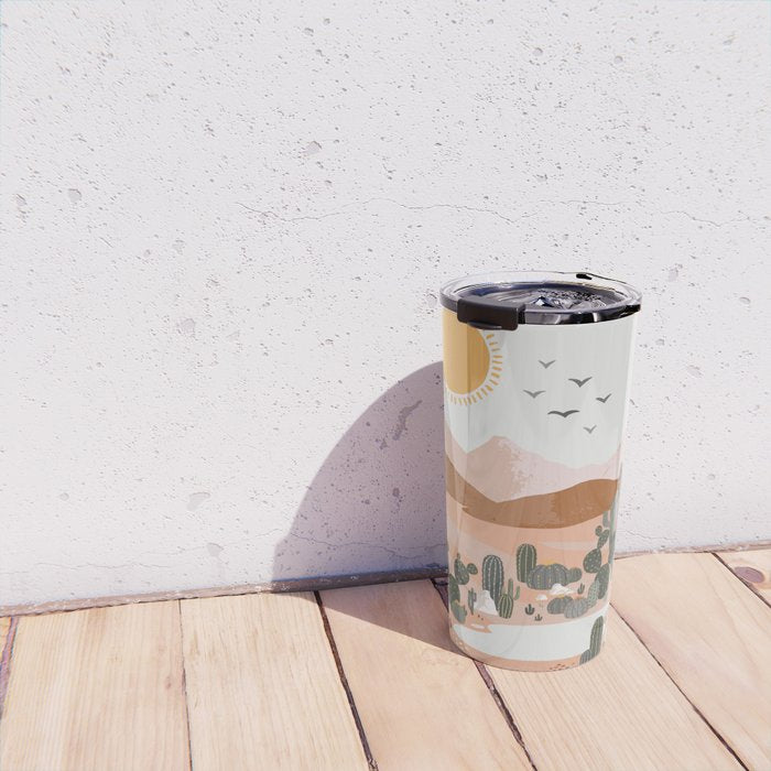 Desert Landscape Oasis Travel Mug Gallery Image 4