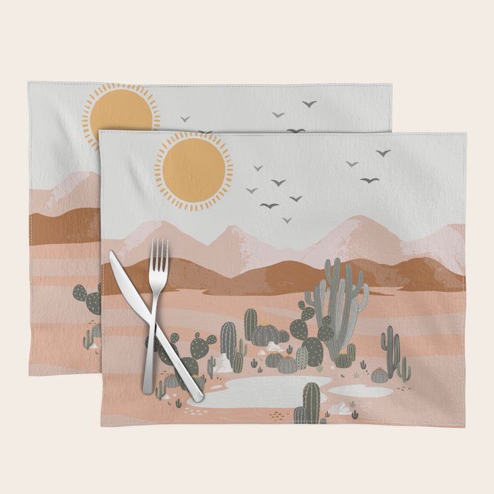 Desert Landscape Oasis Placemat Gallery Image 1