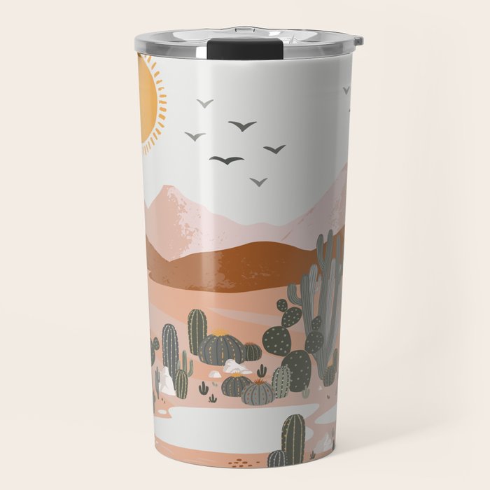Desert Landscape Oasis Travel Mug Gallery Image 1