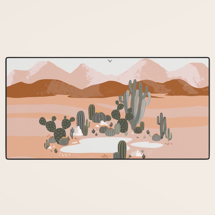 Desert Landscape Oasis Desk Mat Gallery Image 3