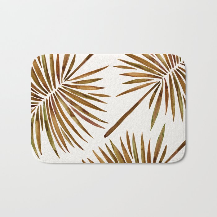 Tropical Fan Palm - Sepia Bath Mat Gallery Image 1
