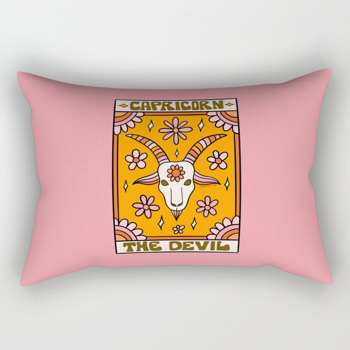 Capricorn Tarot Card Rectangular Pillow Gallery Image 2