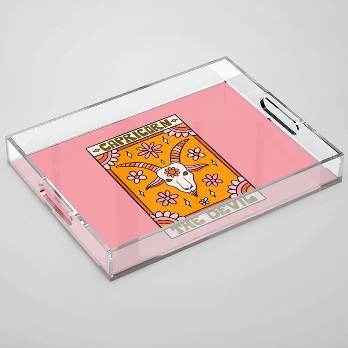 Capricorn Tarot Card Acrylic Tray Gallery Image 1
