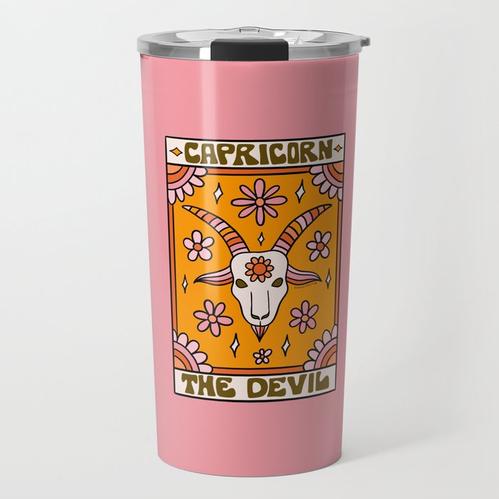 Capricorn Tarot Card Travel Mug Gallery Image 1